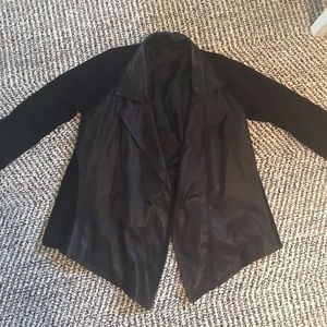 Black Suede And Leather Jacket L like all saints